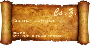 Csernai Zulejka névjegykártya